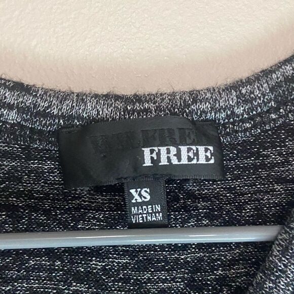 Wilfred Free | Aritzia Grey Marled Front Cut-Out Bodycon Mini Dress Size XS - Picture 3 of 5